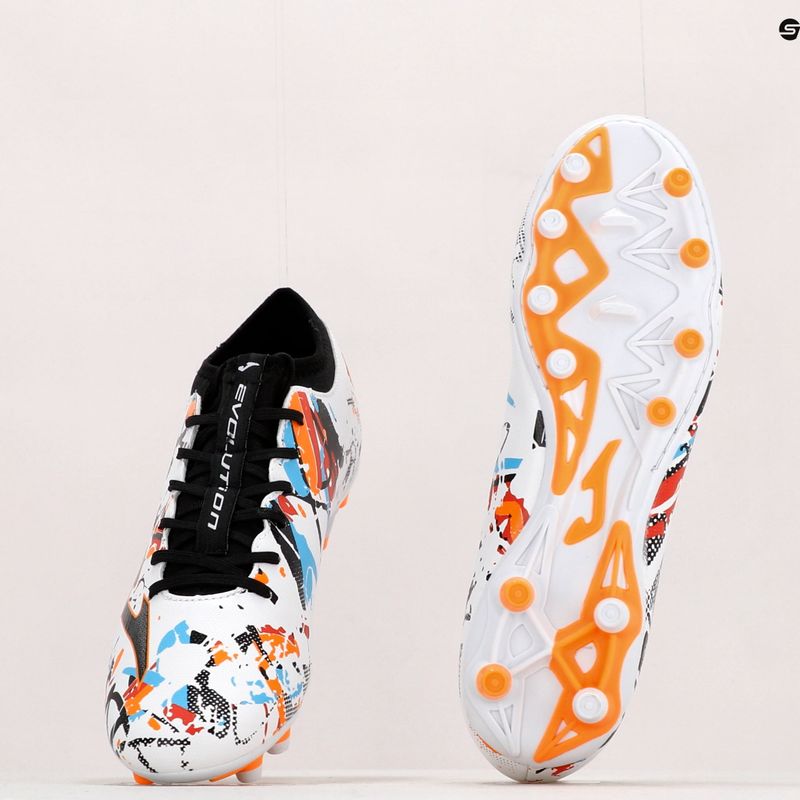 Joma Evolution FG pánske kopačky white/black/orange 12