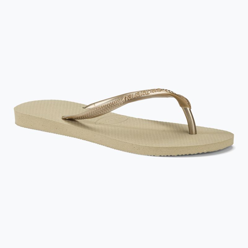 Dámske žabky Havaianas Slim sand grey / light golden