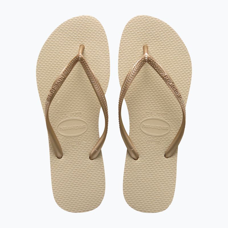 Dámske žabky Havaianas Slim sand grey / light golden 10