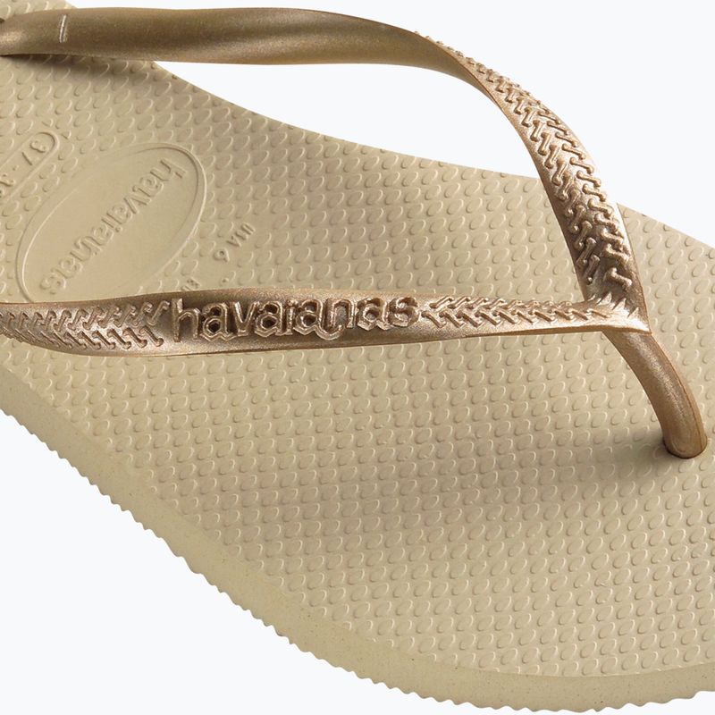 Dámske žabky Havaianas Slim sand grey / light golden 12