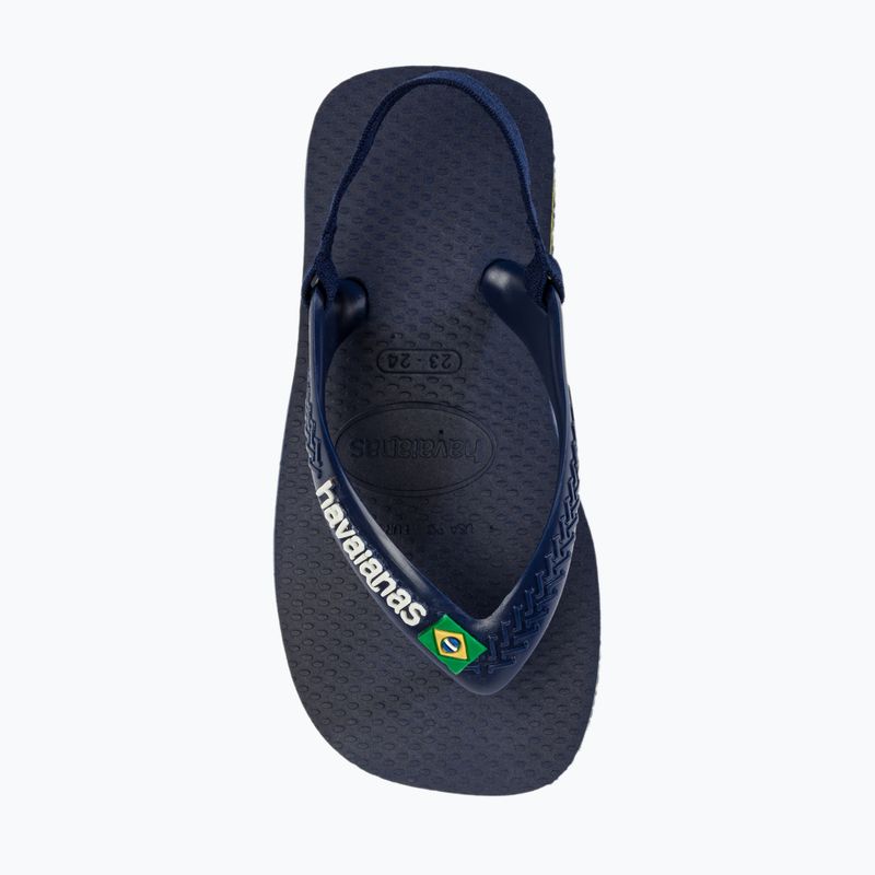 Havaianas Baby Brasil Logo II navy blue / citrus yelloew detské sandále 6