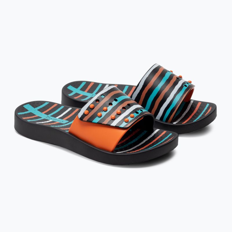 Ipanema Unisex detské šľapky Slide black and orange 83231-23024 5