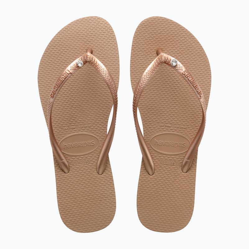 Dámske žabky Havaianas Slim Crystal Sw II rode gold 11