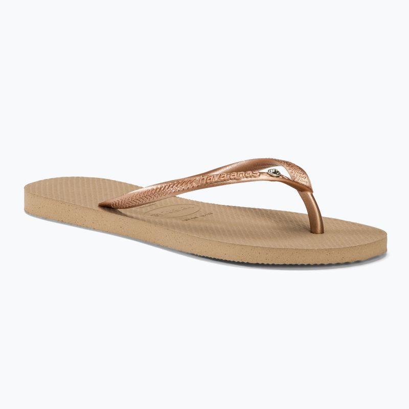 Dámske žabky Havaianas Slim Crystal Sw II rode gold