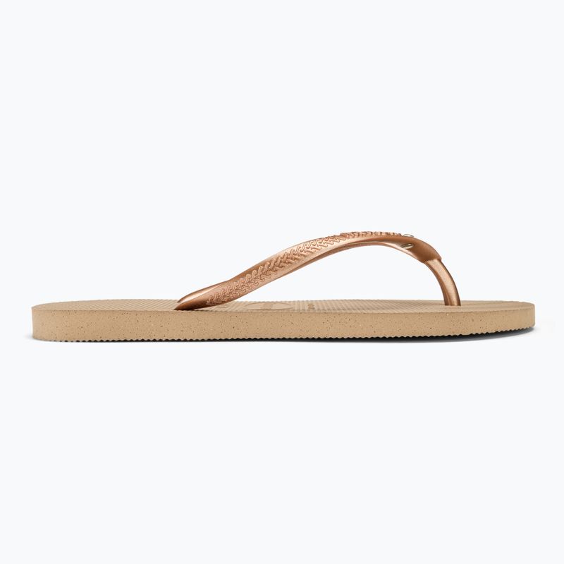 Dámske žabky Havaianas Slim Crystal Sw II rode gold 2