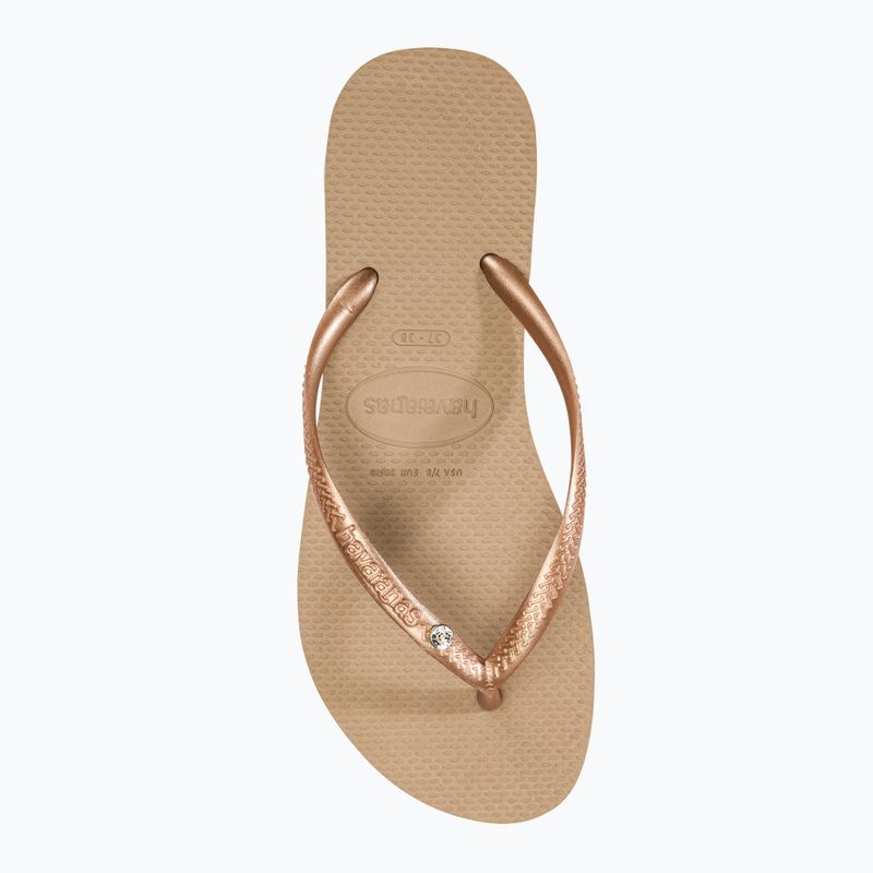 Dámske žabky Havaianas Slim Crystal Sw II rode gold 5