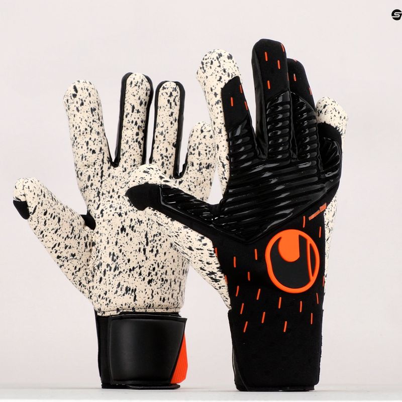 Uhlsport Speed Contact Supergrip+ Hn brankárske rukavice čiernobiele 1112611 9