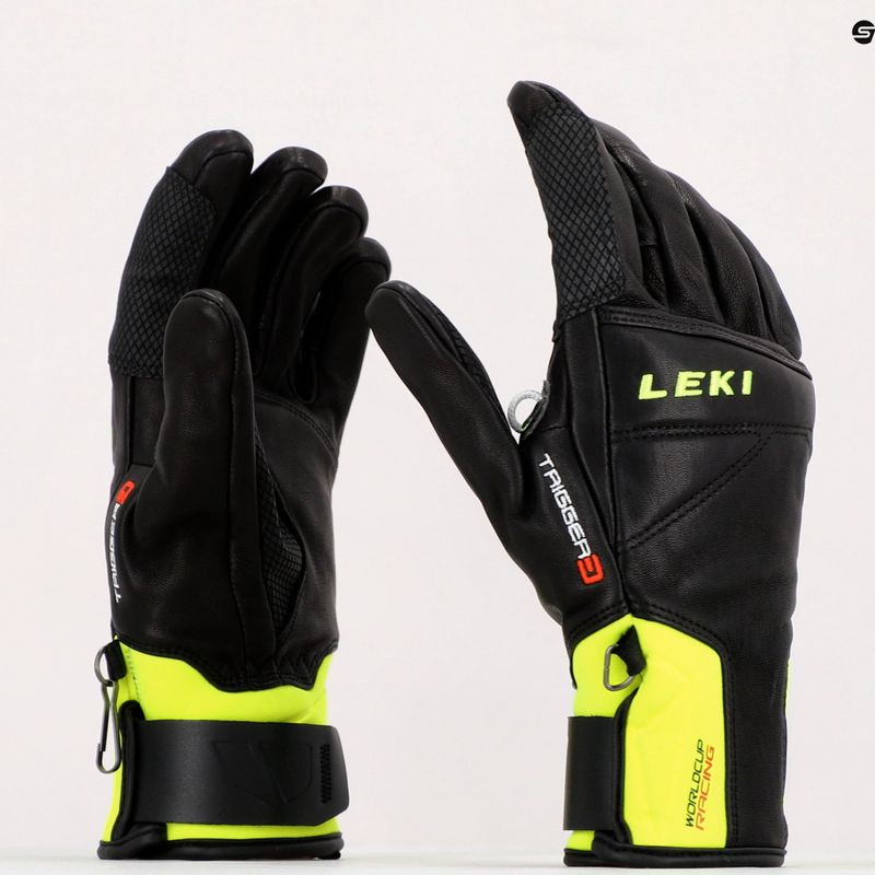 LEKI Worldcup Race Speed 3D pánske lyžiarske rukavice čierno-zelené 650801301090 8