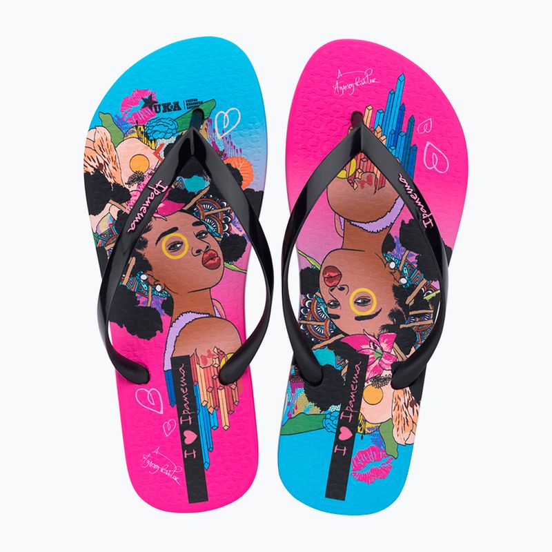 Dámske žabky Ipanema Graffiti V pink/black/blue 2