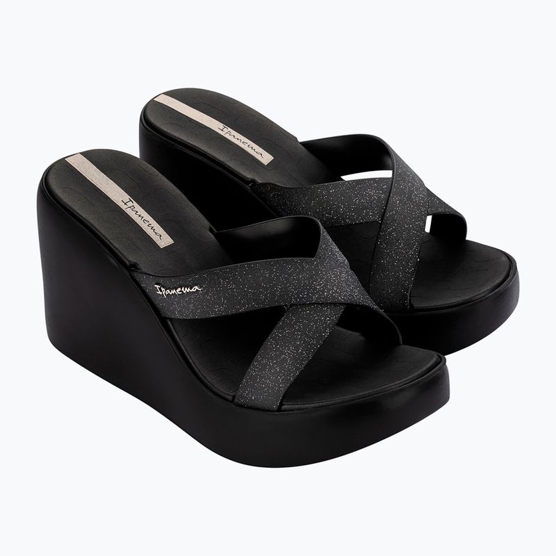 Dámske šľapky Ipanema High Fashion II Slide black/glitter/beige
