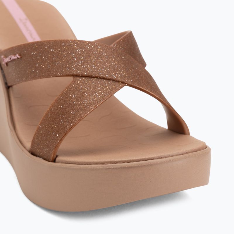 Dámske šľapky Ipanema High Fashion II Slide brown/glitter/pink 7