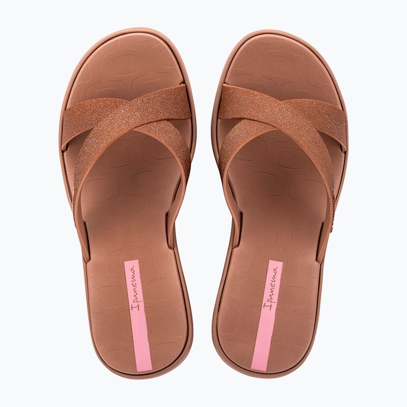 Dámske šľapky Ipanema High Fashion II Slide brown/glitter/pink 2
