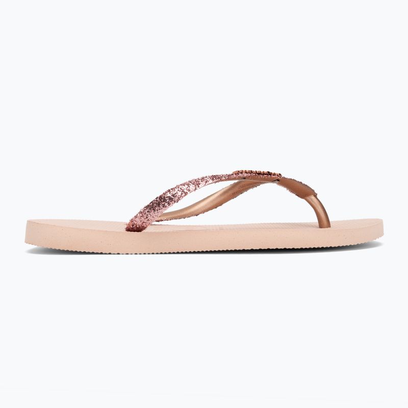 Dámske žabky Havaianas Slim Glitter II ballet rose / golden blush 2