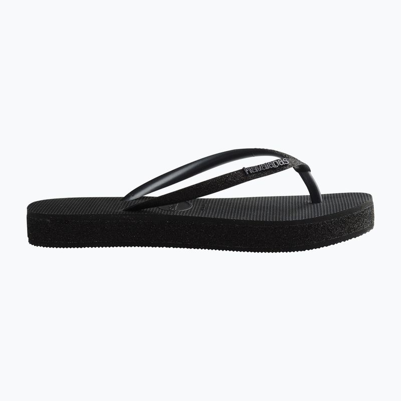 Dámske žabky Havaianas Slim Flatform Sparkle black 10