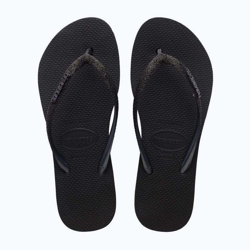 Dámske žabky Havaianas Slim Flatform Sparkle black 11