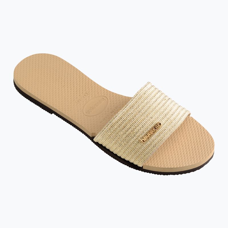 Dámske žabky Havaianas You Malta Metallic golden 8