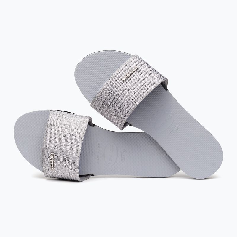 Dámske žabky Havaianas You Malta Metallic ice grey 13