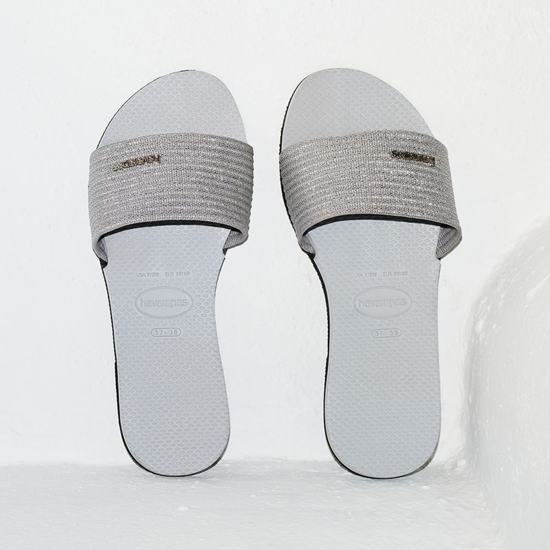 Dámske žabky Havaianas You Malta Metallic ice grey 16