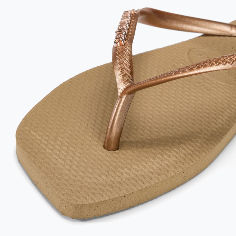 Dámske žabky Havaianas Square Logo Metallic rose gold / rose gold 7