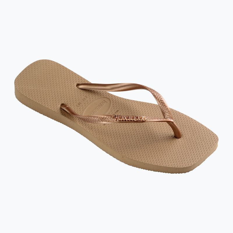 Dámske žabky Havaianas Square Logo Metallic rose gold / rose gold 9