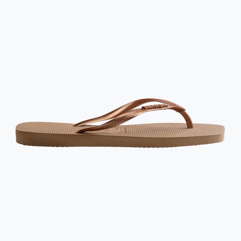 Dámske žabky Havaianas Square Logo Metallic rose gold / rose gold 10