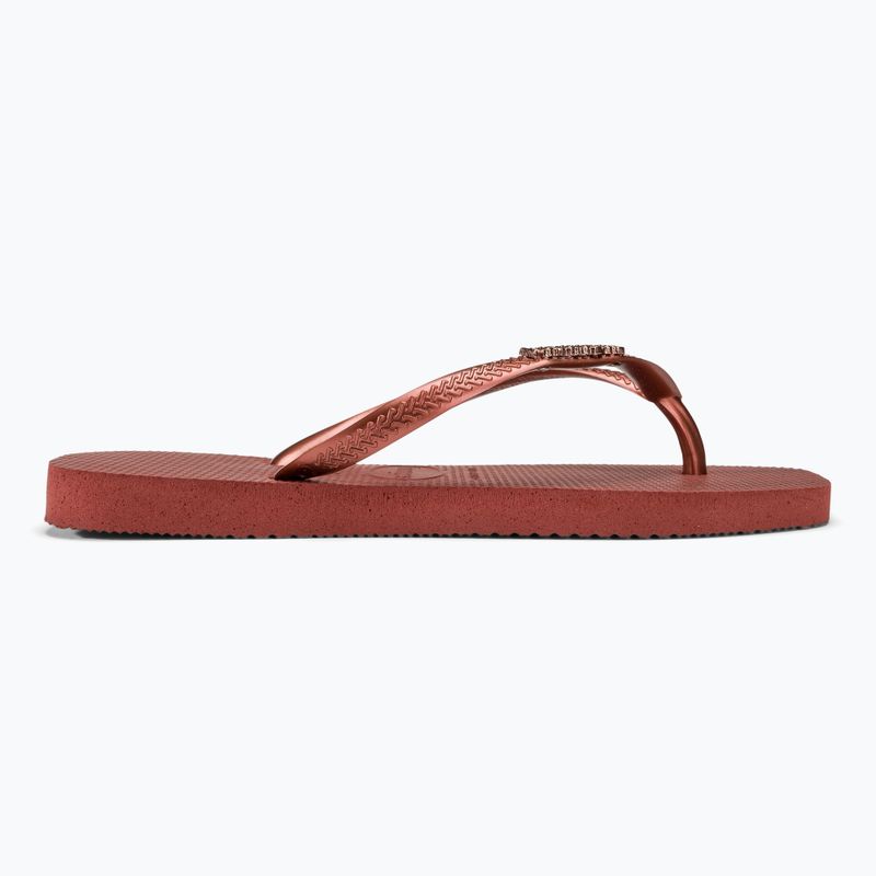 Dámske žabky Havaianas Square Logo Metallic Mahogany 2