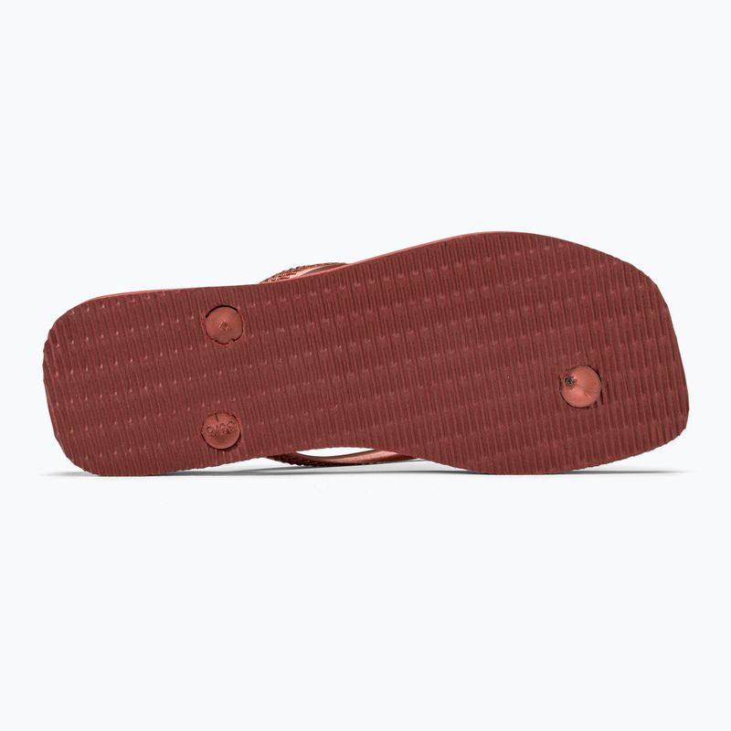 Dámske žabky Havaianas Square Logo Metallic Mahogany 4