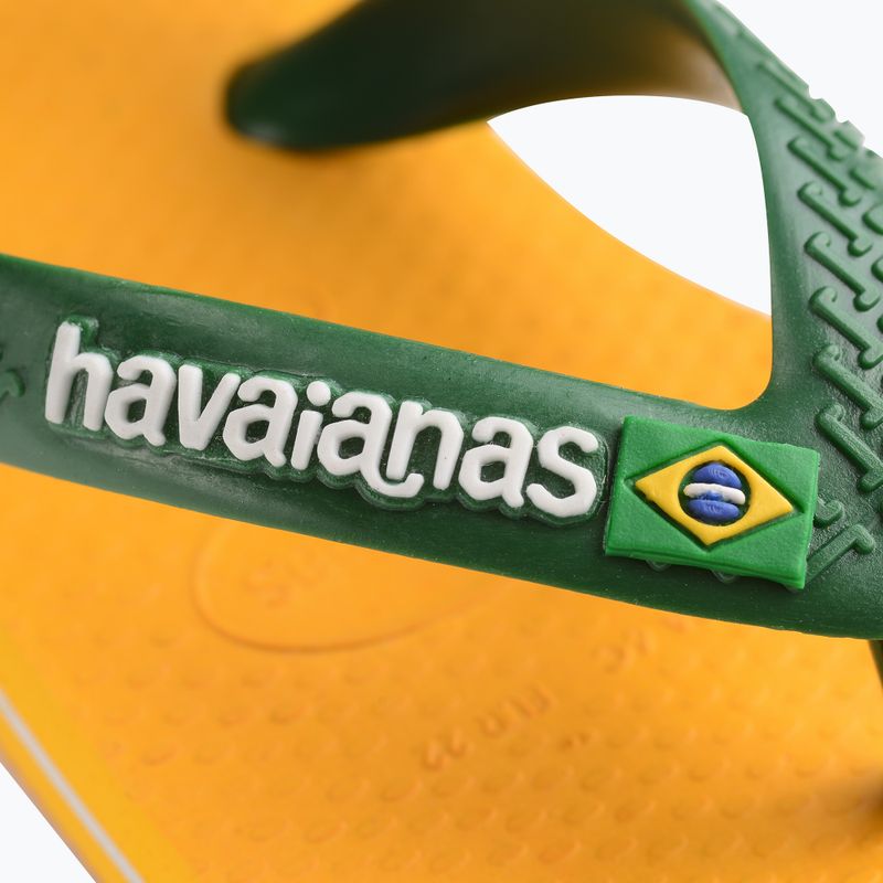 Havaianas Baby Brasil Logo II sandále pop yellow / amazon 9