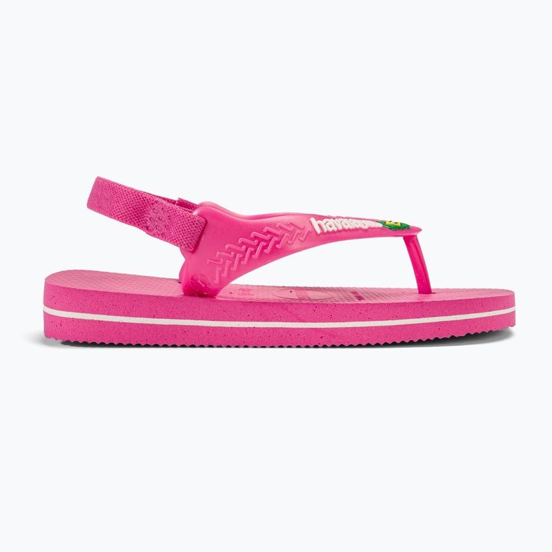 Havaianas Baby Brasil Logo II pink flux / white sandále 2