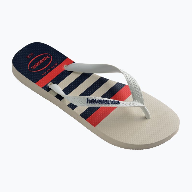 Havaianas Top Nautical žabky biela / biela / námornícka modrá 8