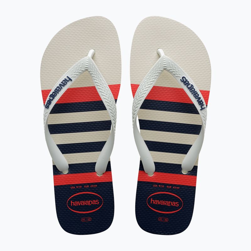 Havaianas Top Nautical žabky biela / biela / námornícka modrá 10