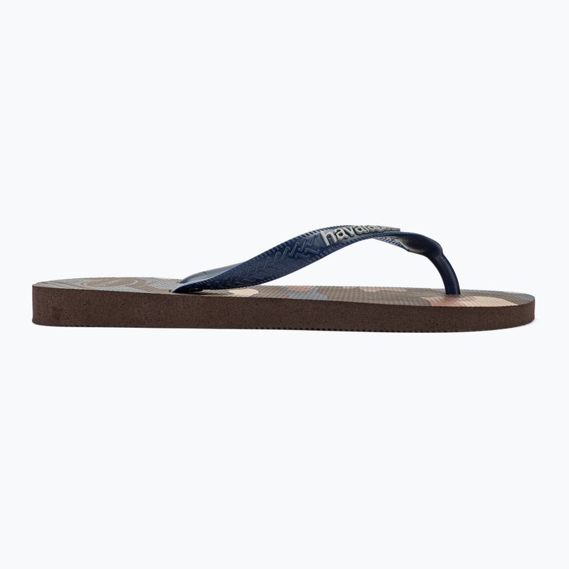 Pánske žabky Havaianas Top Camu dark brown 2