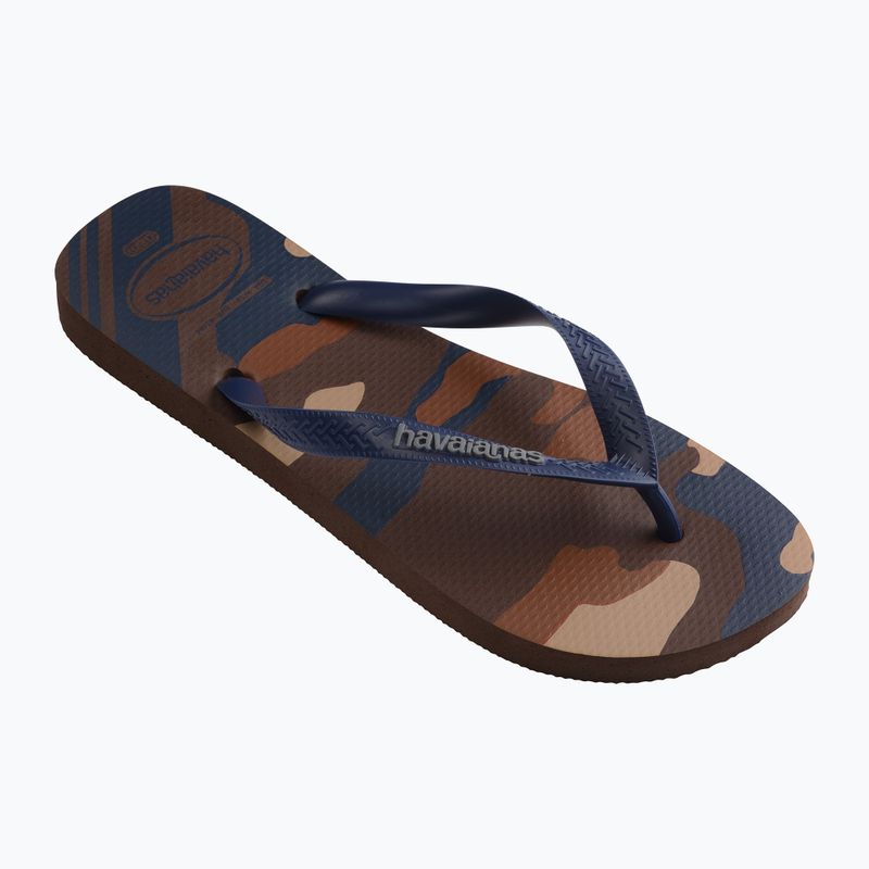 Pánske žabky Havaianas Top Camu dark brown 8