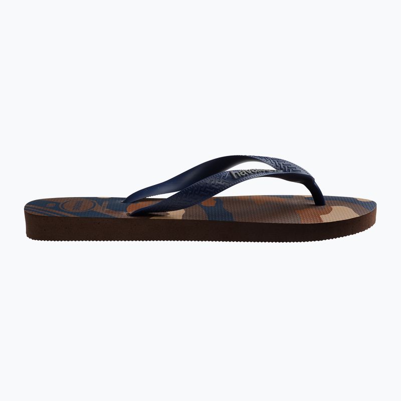 Pánske žabky Havaianas Top Camu dark brown 9