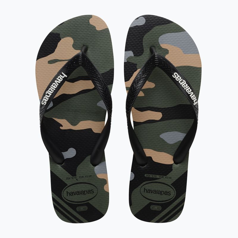 Pánske žabky Havaianas Top Camu green olive / black 10