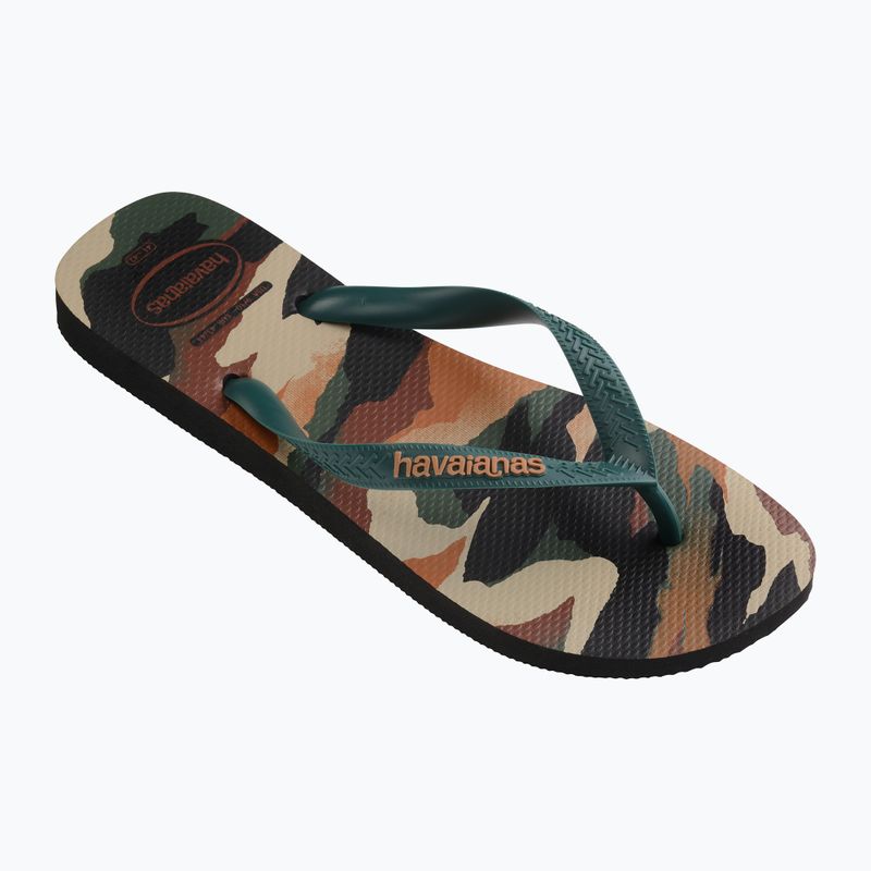 Pánske žabky Havaianas Top Camu black / pantanal green 8