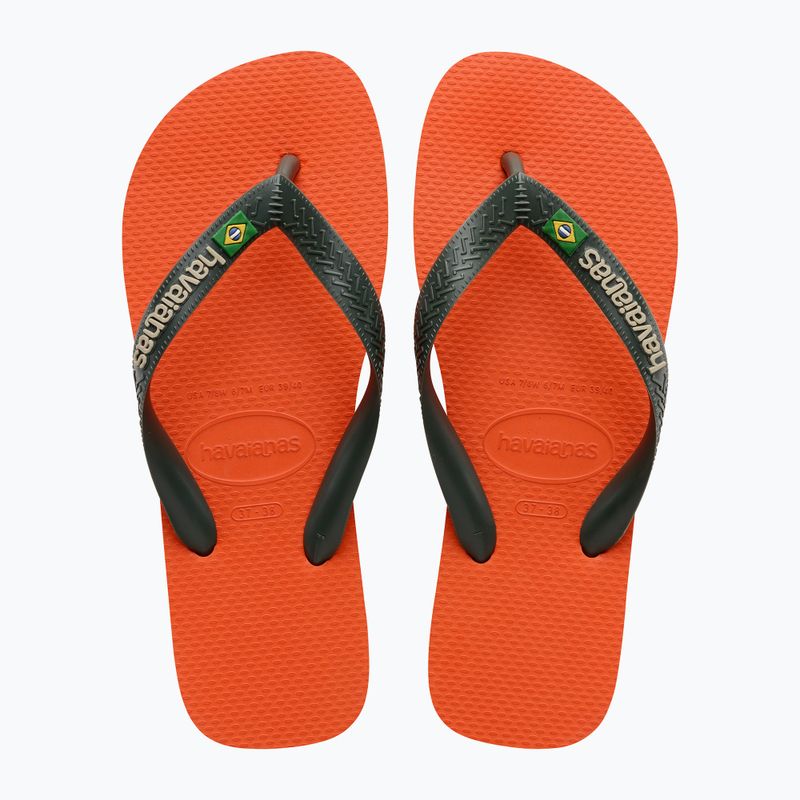 Havaianas Brasil Logo sunset orange žabky 10