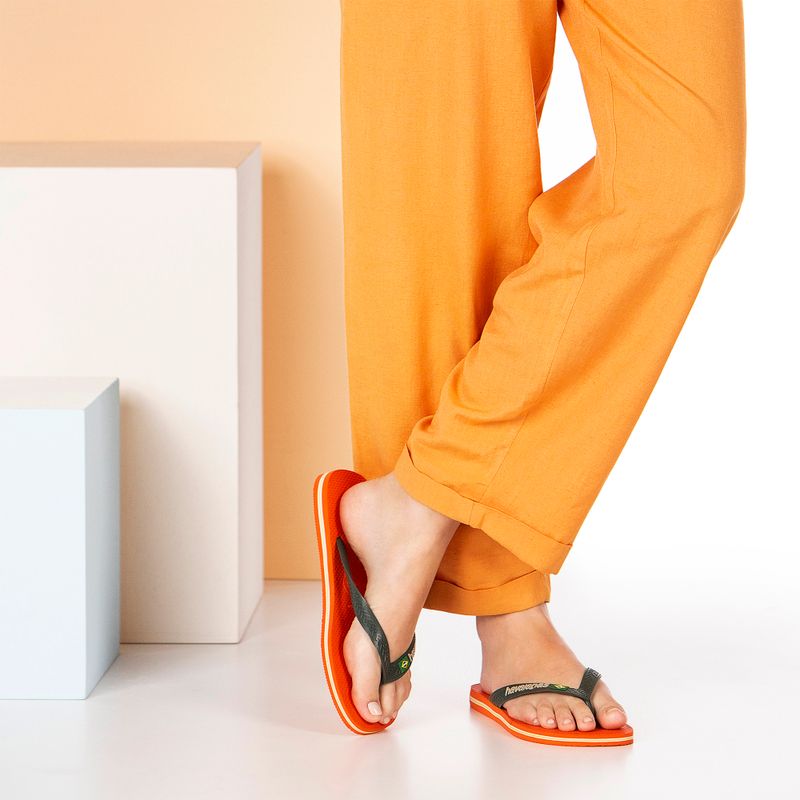 Havaianas Brasil Logo sunset orange žabky 13