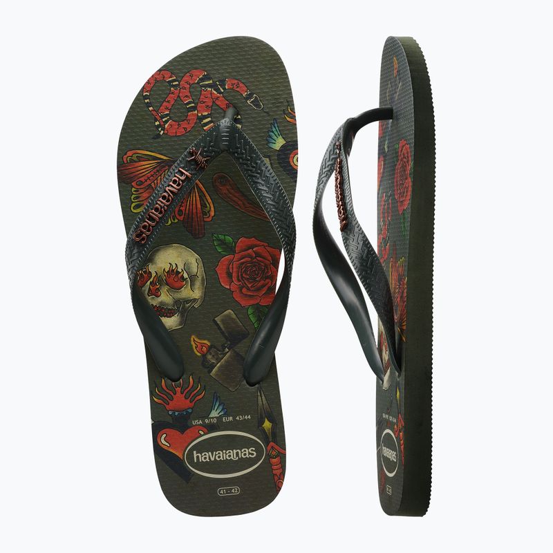 Pánske žabky Havaianas Top Tribo olive green 13