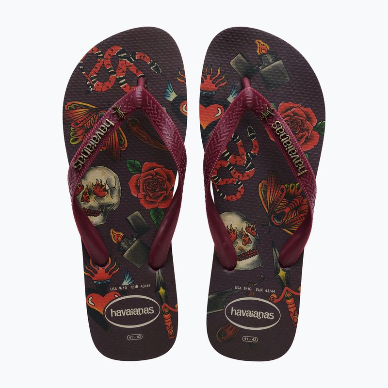 Pánske žabky Havaianas Top Tribo dark brown 12