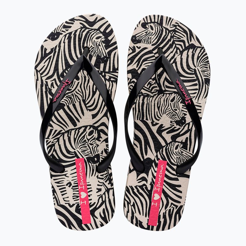 Dámske žabky Ipanema Animal Print VI beige/black/pink 2