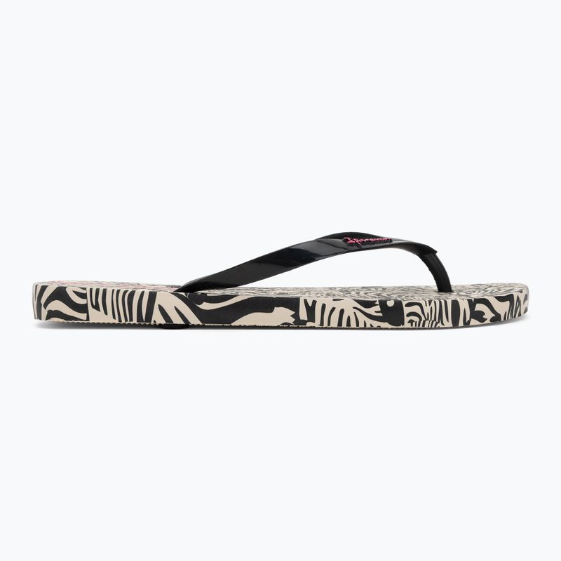 Dámske žabky Ipanema Animal Print VI beige/black/pink 2