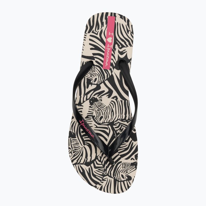 Dámske žabky Ipanema Animal Print VI beige/black/pink 5