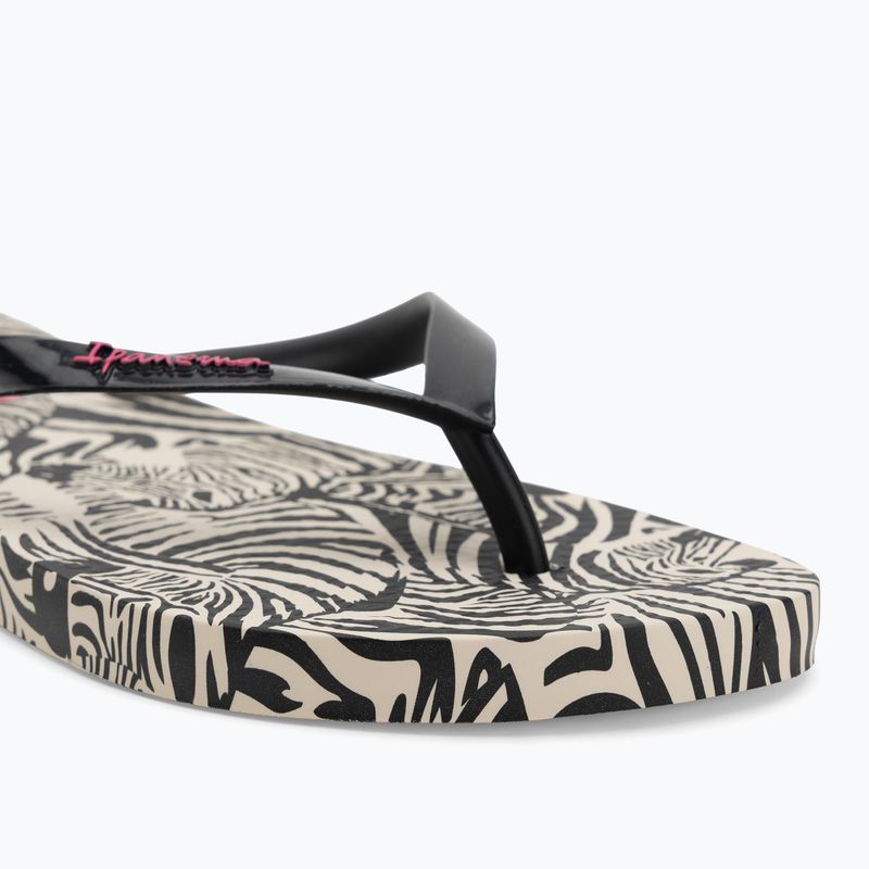 Dámske žabky Ipanema Animal Print VI beige/black/pink 7
