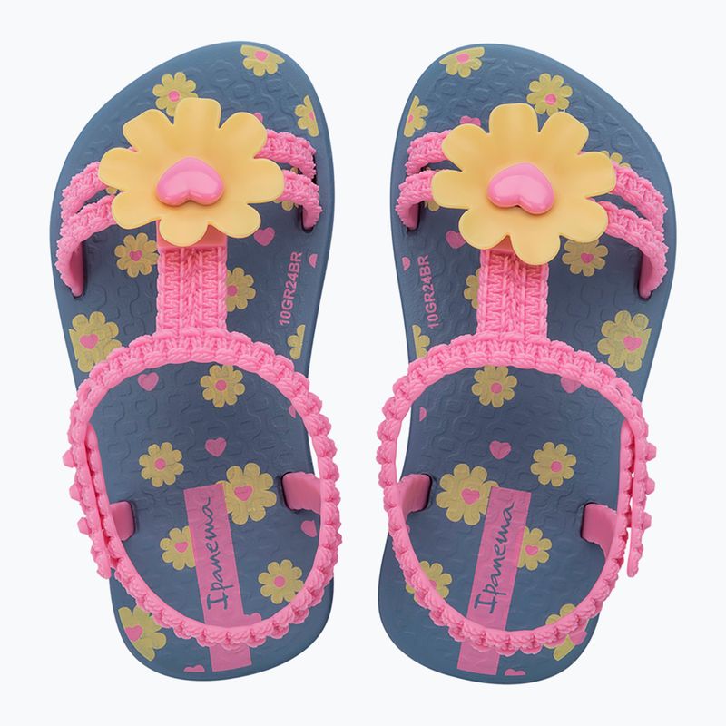 Ipanema Daisy Baby modré/ružové/žlté sandále 2