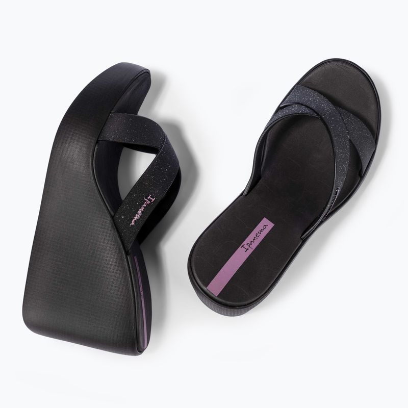 Dámske šľapky Ipanema High Fashion II Slide black/glitter black/lilac 10