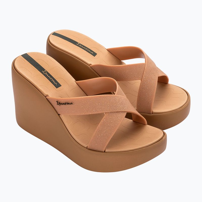 Dámske šľapky Ipanema High Fashion II Slide beige/glitter beige/green