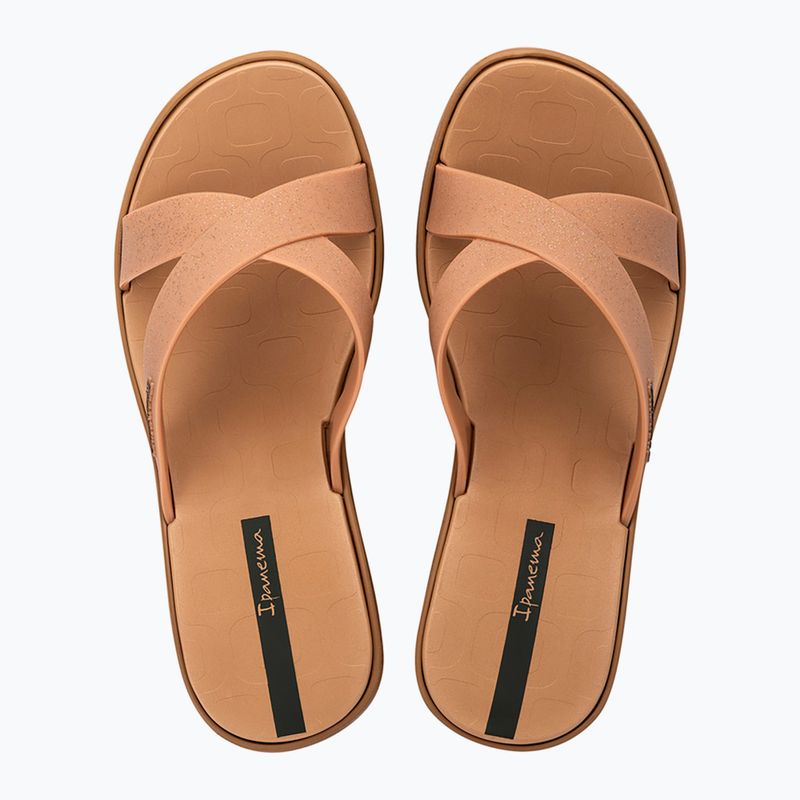 Dámske šľapky Ipanema High Fashion II Slide beige/glitter beige/green 2