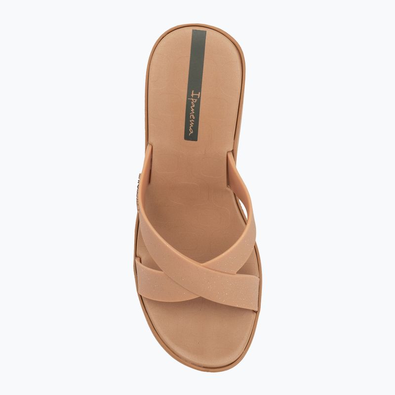 Dámske šľapky Ipanema High Fashion II Slide beige/glitter beige/green 5