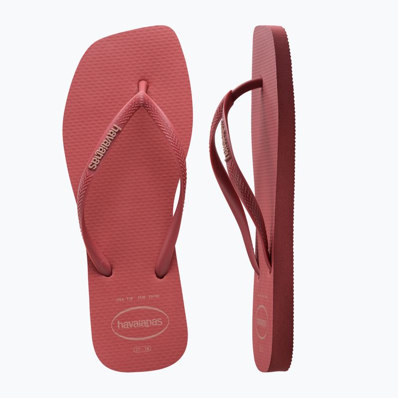 Dámske žabky Havaianas Square Logo Pop Up pau brasil 11